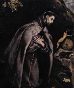 GRECO, El St Francis in Prayer before the Crucifix oil painting reproduction